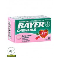 Bayer Aspirin Low Dose 81 mg – 36 Cherry Flavored Tablets