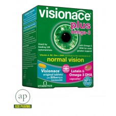 Vitabiotics Visionace Plus Omega-3 Dual Pack 56 Tablets/Capsules