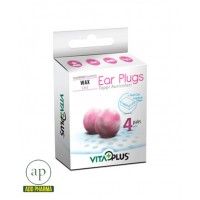 VitaPlus Ear Plugs Wax (Mouldable) – 4 Pairs